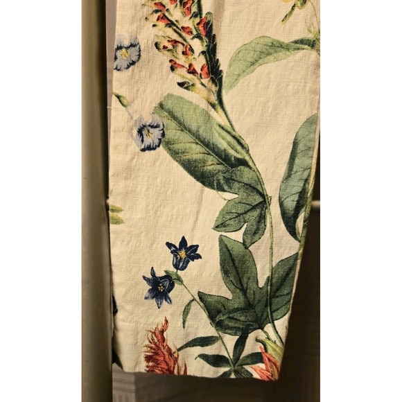 Chicos Womens Pull On White Cropped Floral Pattern‎ Chino Pants 27x23 Size 000 - Picture 6 of 10